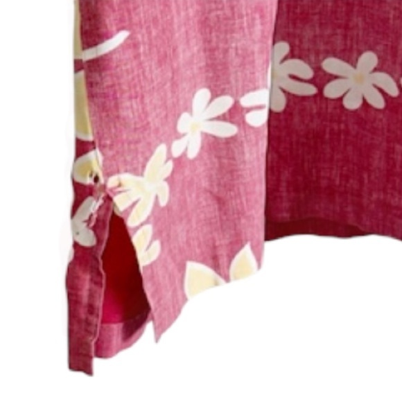 Reyn Spooner Commemorative Classic Red Shirt Yellow Flower XL Pullover Hawaiian - Picture 6 of 8